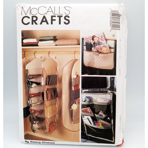 McCalls Crafts Pattern 8260 Closet Organizer Purse Shoe Hang Up Vintage Uncut - Picture 1 of 3
